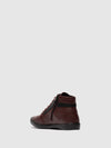 Lace-up Ankle Boots ILUX729SOF DK. RED/BLACK